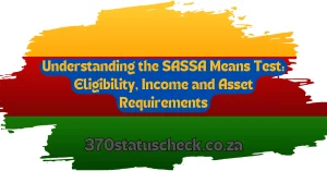 SASSA Means Test